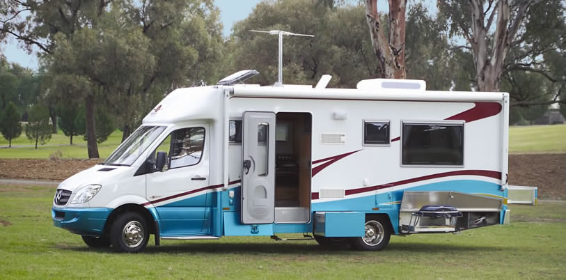 Wirraway 260 SL Motorhome Showing the slideout room