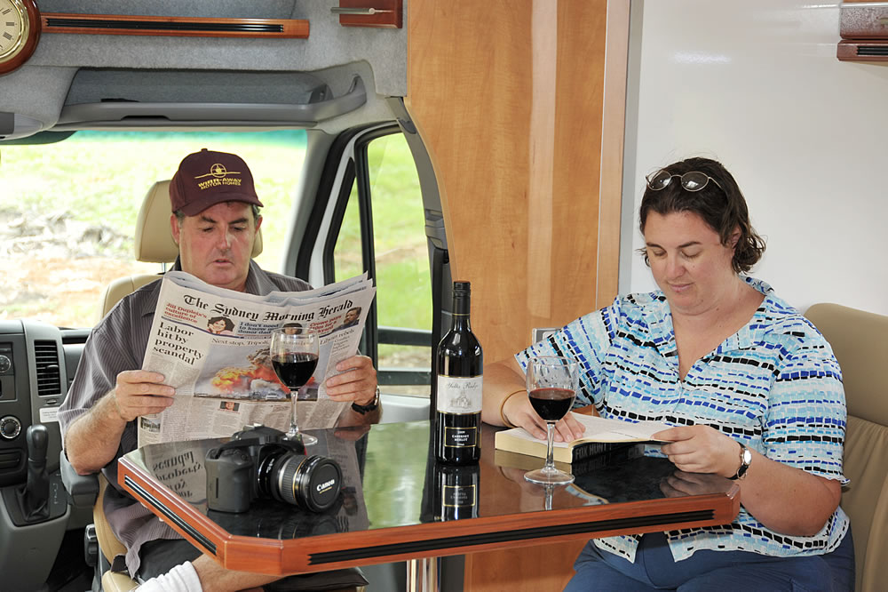 Wirraway 260 SL Motorhome Showing the slideout room