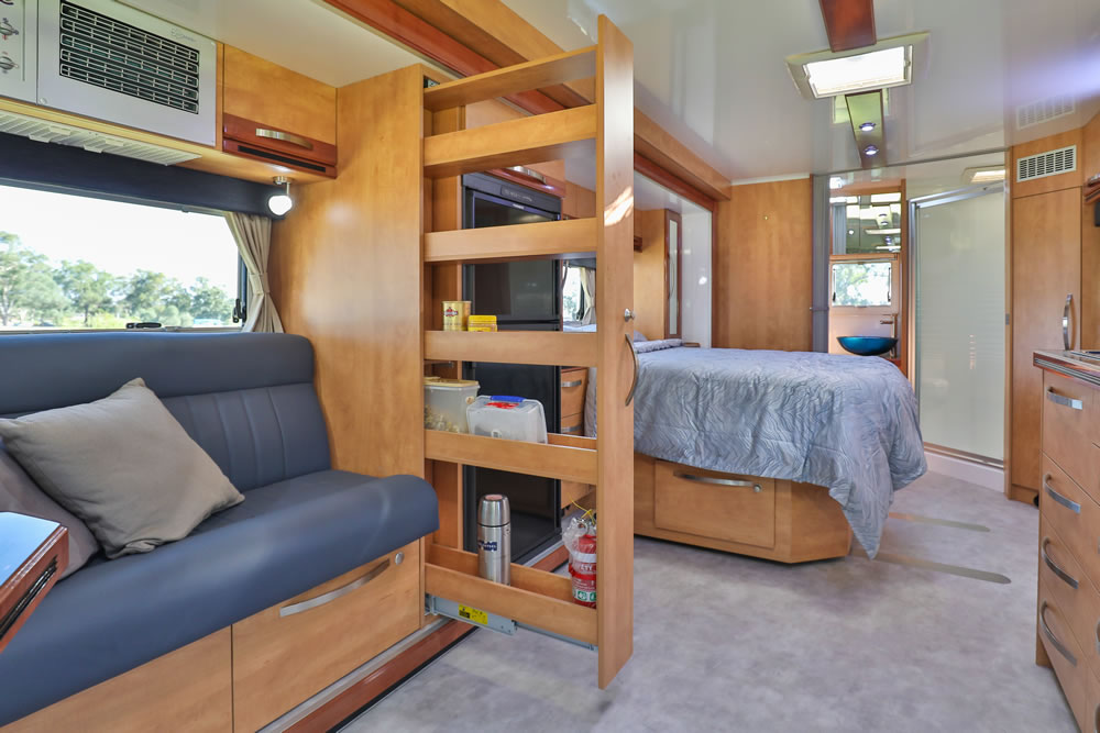 Wirraway 260 SL Motorhome Showing the slideout room