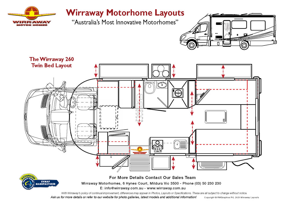 Wirraway 260 SL Motorhome Showing the slideout room