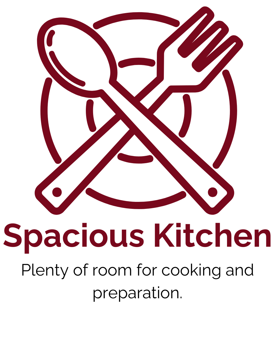 Icon - Spacious kitchen: plenty of room for cooking and preparation