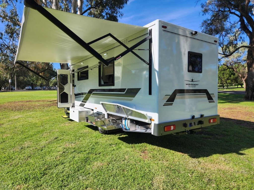 Awning and drawers outside image